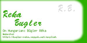 reka bugler business card